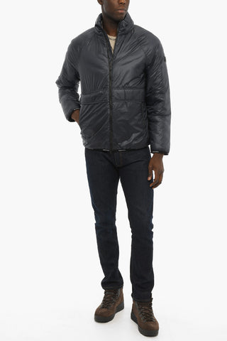 Nylon Rip Stop Checked PACK-IT Padded Jacket with Hood