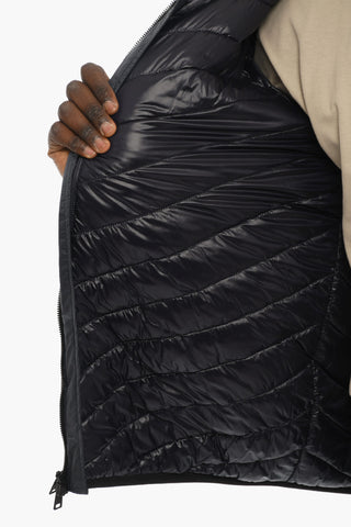 Nylon Rip Stop Checked PACK-IT Padded Jacket with Hood