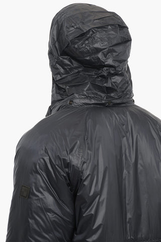Nylon Rip Stop Checked PACK-IT Padded Jacket with Hood