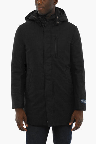 Giubbotto in Twill di Lana Vergine e Cashmere con Abbottonatura Nascosta