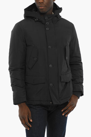 Padded EBONY Jacket with Logoed Buttons
