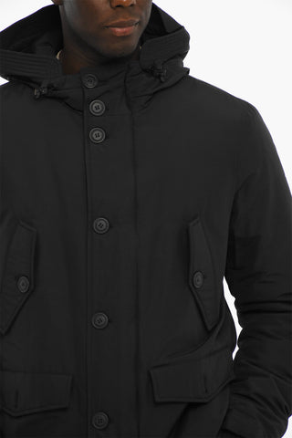 Padded EBONY Jacket with Logoed Buttons