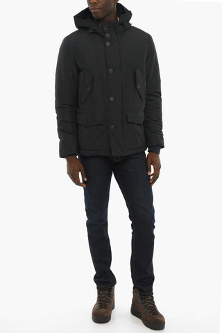 Padded EBONY Jacket with Logoed Buttons