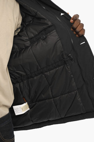 Padded EBONY Jacket with Logoed Buttons