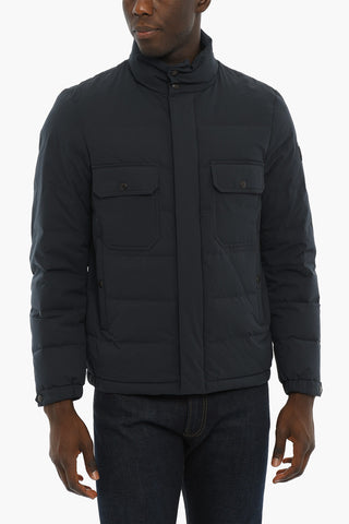 Solid Color SIERRA Utility Down Jacket with Hidden Closure
