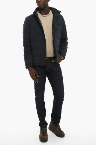 Solid Color SIERRA Utility Down Jacket with Hidden Closure