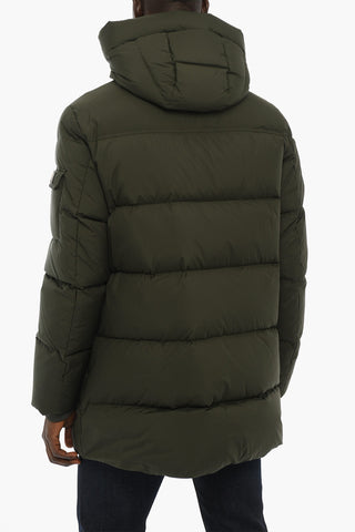 Solid Color SIERRA SUPREME Down Jacket with Hood and Hidden Closure