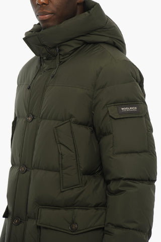 Solid Color SIERRA SUPREME Down Jacket with Hood and Hidden Closure