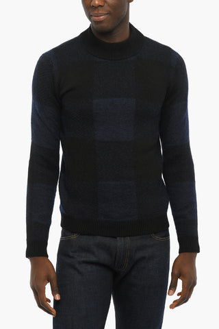 Maglia Mock Neck a Quadri Buffalo