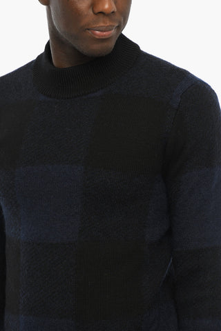 Maglia Mock Neck a Quadri Buffalo