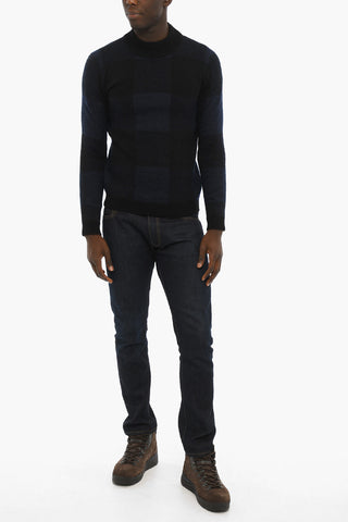 Maglia Mock Neck a Quadri Buffalo