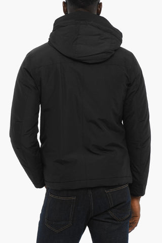 PENN-RICH Parka SHORT EBONY Imbottito Con Tasche a toppa
