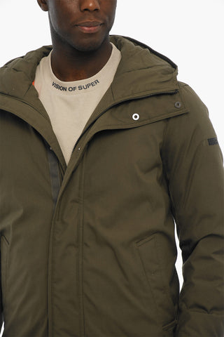 Solid Color TETON RUDDER Down Jacket with Hood and Hidden Closure