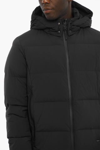 Cotton Blend COMFORT Down Jacket with Removable Hood