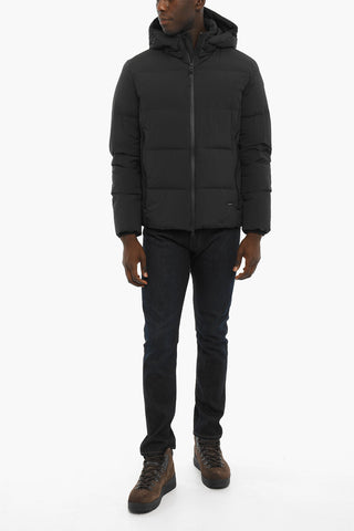 Cotton Blend COMFORT Down Jacket with Removable Hood