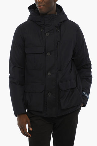 THE TETON Waterproof Down Jacket with Hood and Hidden Closure
