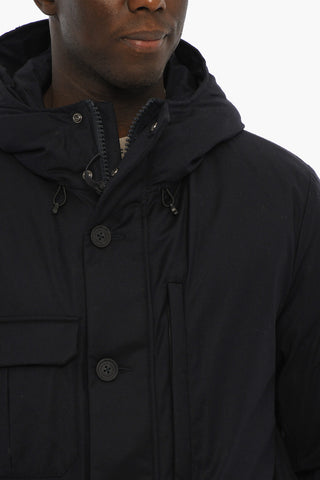 THE TETON Waterproof Down Jacket with Hood and Hidden Closure