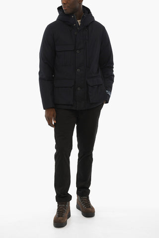 THE TETON Waterproof Down Jacket with Hood and Hidden Closure