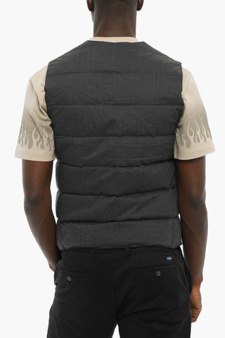 Denim Effect Sleeveless SUNDOWN Down Jacket