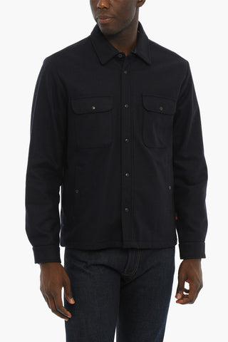 Wool and Inner Nylon ALASKAN Overshirt with Snap Buttons