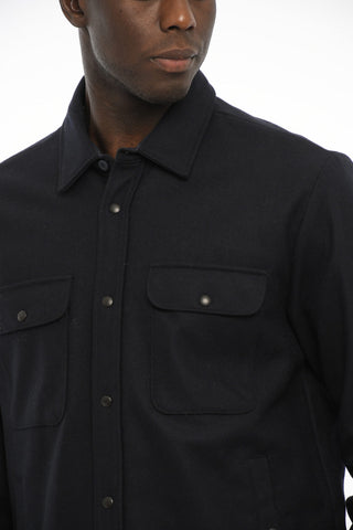 Wool and Inner Nylon ALASKAN Overshirt with Snap Buttons