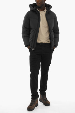 Solid Color SIERRA SUPREME Down Jacket with Breast Pocket on the Sleeve