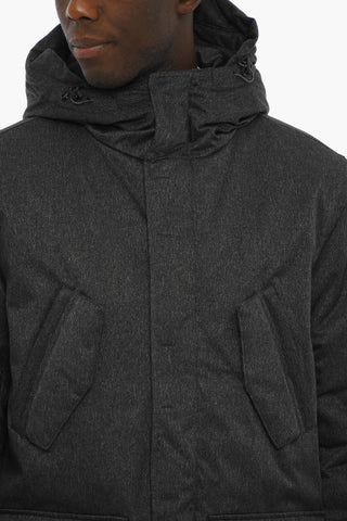 PENN-RICH Padded Jacket with Hood and Hidden Closure