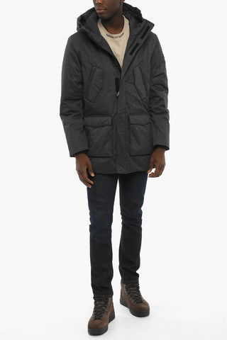PENN-RICH Padded Jacket with Hood and Hidden Closure