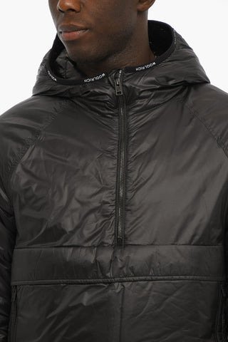 Giubbotto Imbottito PACK-IT  in Nylon a Quadri Rip Stop  con Cappuccio 