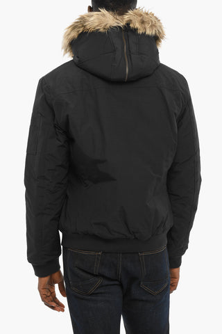 Padded UNIFORM Jacket with Faux Fur Hood