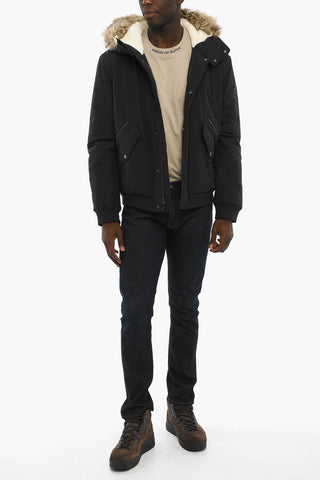 Padded UNIFORM Jacket with Faux Fur Hood