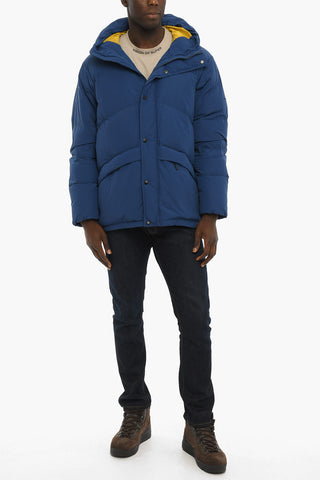 Double Pockets SNOW PATROL REV Down Jacket with Snap Buttons