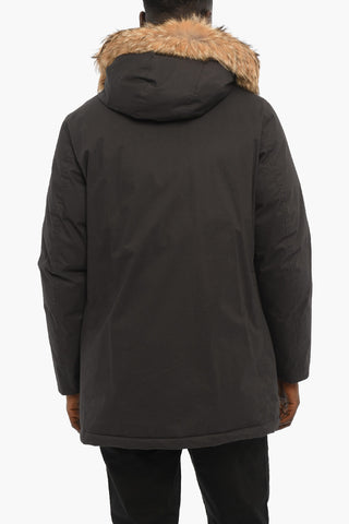 Cotton LAMINATED Down Jacket with Fur On the Hood
