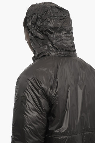 Nylon PACK-IT Padded Jacket with Hood
