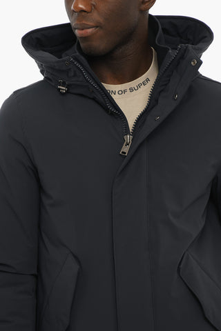 Solid Color MOUNTAIN Down Jacket with Hidden Closure