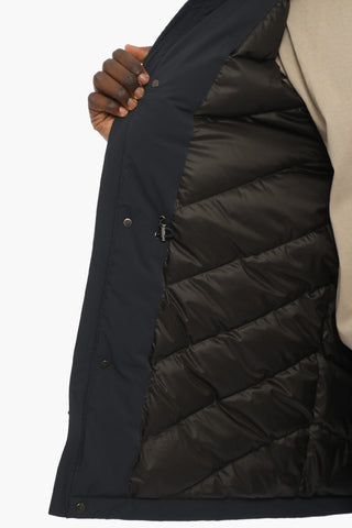 Solid Color MOUNTAIN Down Jacket with Hidden Closure