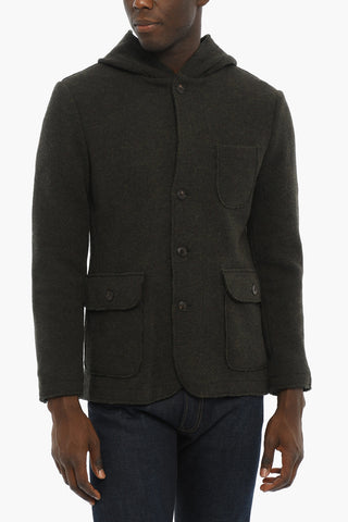 Camouflage Blazer with Hood