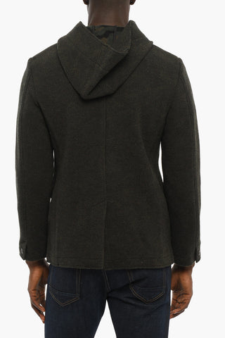 Camouflage Blazer with Hood