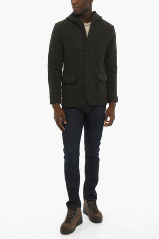 Camouflage Blazer with Hood