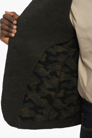 Camouflage Blazer with Hood