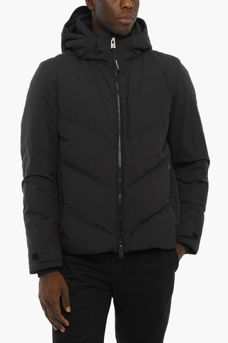 Rip Stop Checked Nylon SKI Down Jacket