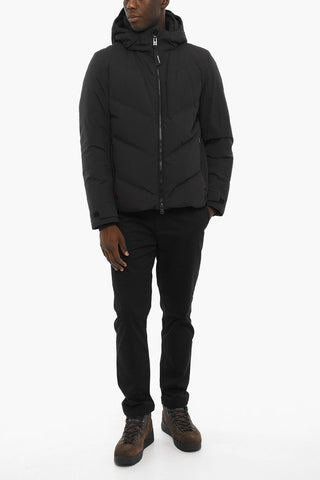 Rip Stop Checked Nylon SKI Down Jacket