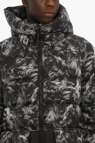 Printed SIERRA Down Jacket with Breast Pocket on the Sleeve