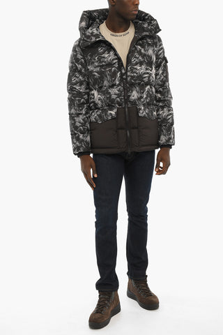 Printed SIERRA Down Jacket with Breast Pocket on the Sleeve