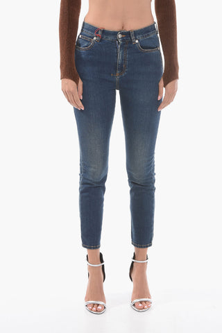 Skinny-fit Denims with Vintage Effect 15cm