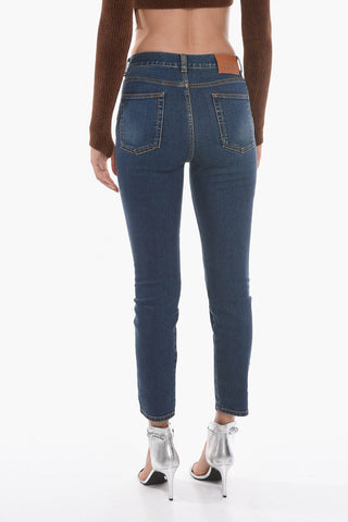 Skinny-fit Denims with Vintage Effect 15cm
