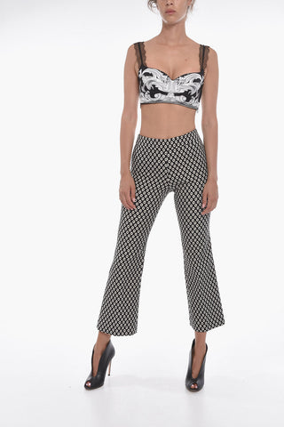 Lurex Motif SUSAN Cropped Fit Pants