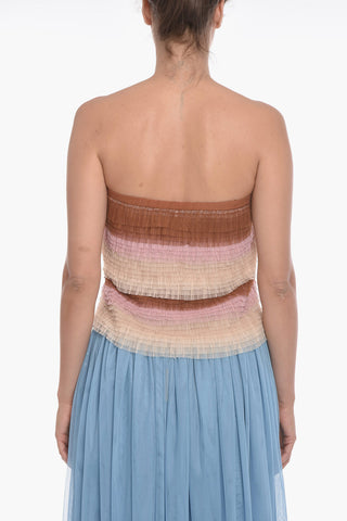 TOSCA Tulle Top with Ruffles