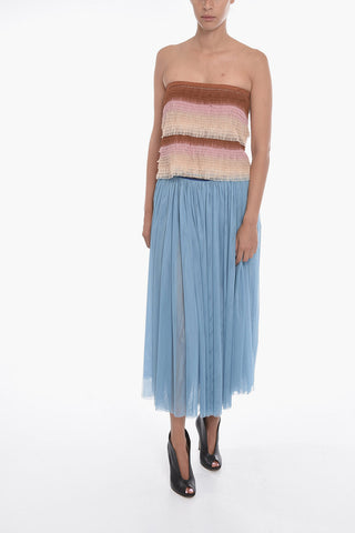 TOSCA Tulle Top with Ruffles