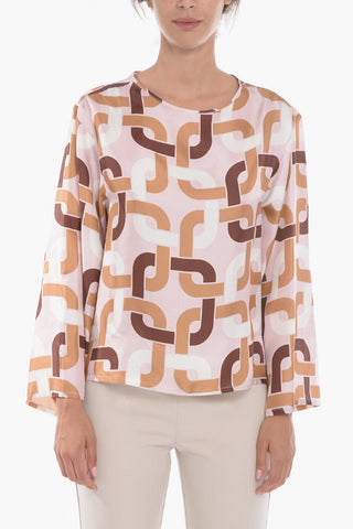 Silk BRIANA Blouse with Bell Sleeves